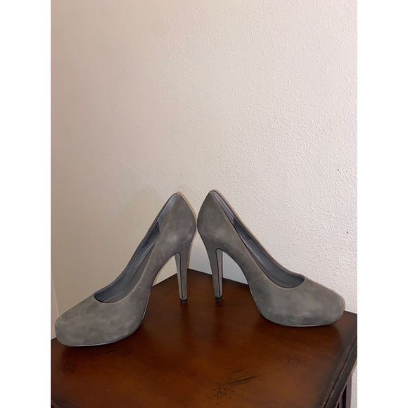ASH Taupe Platform Suede Pump High Heels Size 7.5 - Picture 3 of 9